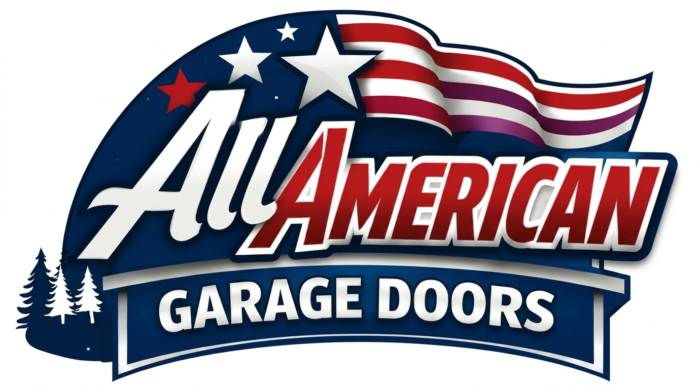 Garage door repair and installation services Technician installing garage door with toolkit and family standing by wooden garage